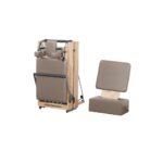 Folding Oak Pilates Reformer (Light Mocha)