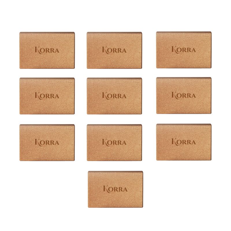 10-Pack-Korra-Cork-Yoga-Blocks Korra Cork Yoga Blocks – 10 Pack Bundle - Image 1